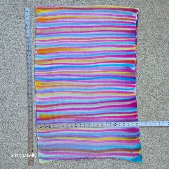 Accessories - NWOT Cashmere Watercolor Stripe Colorful Scarf Lightweight